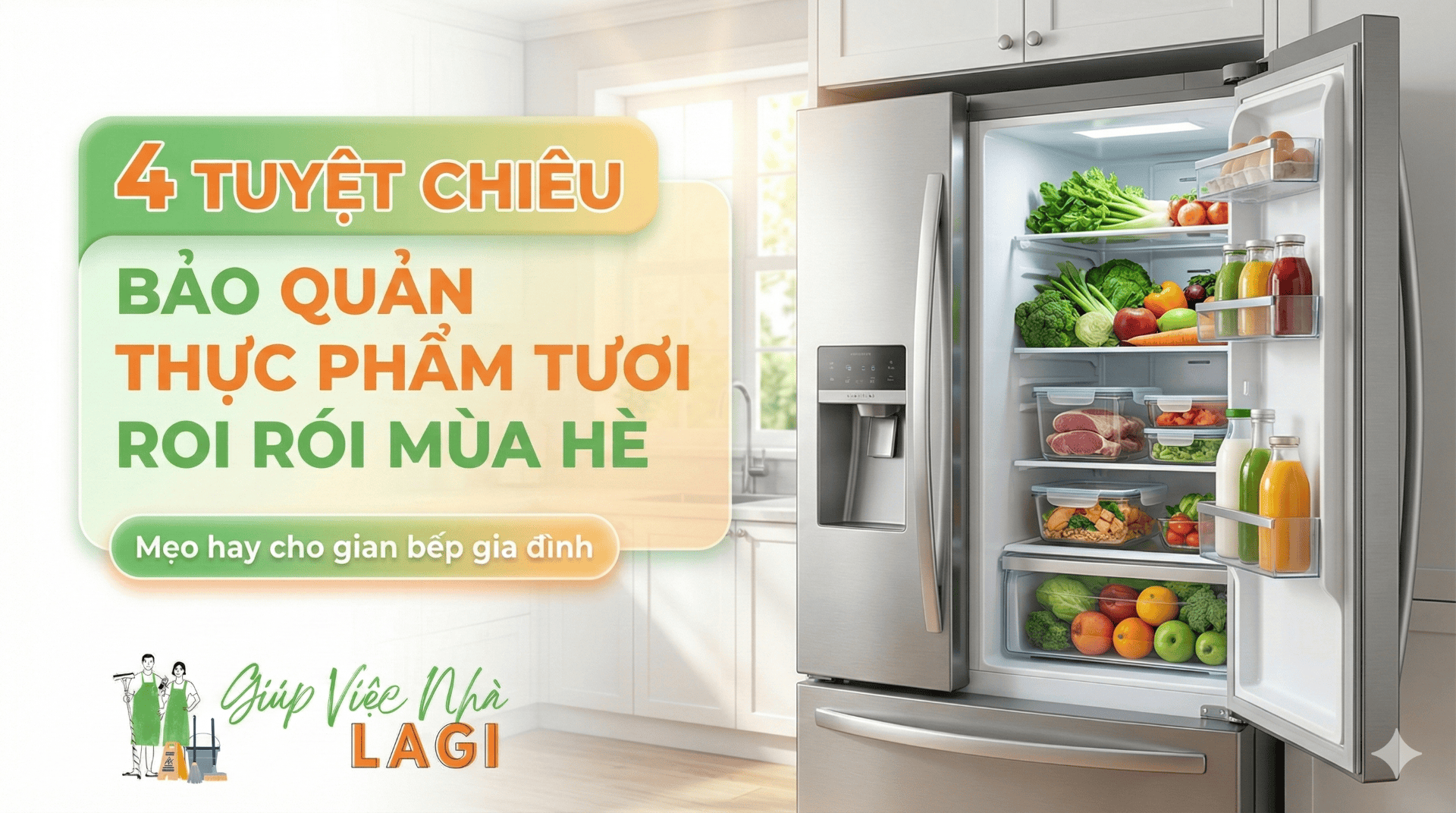 4 tuyet chieu bao quan thuc pham tuoi roi