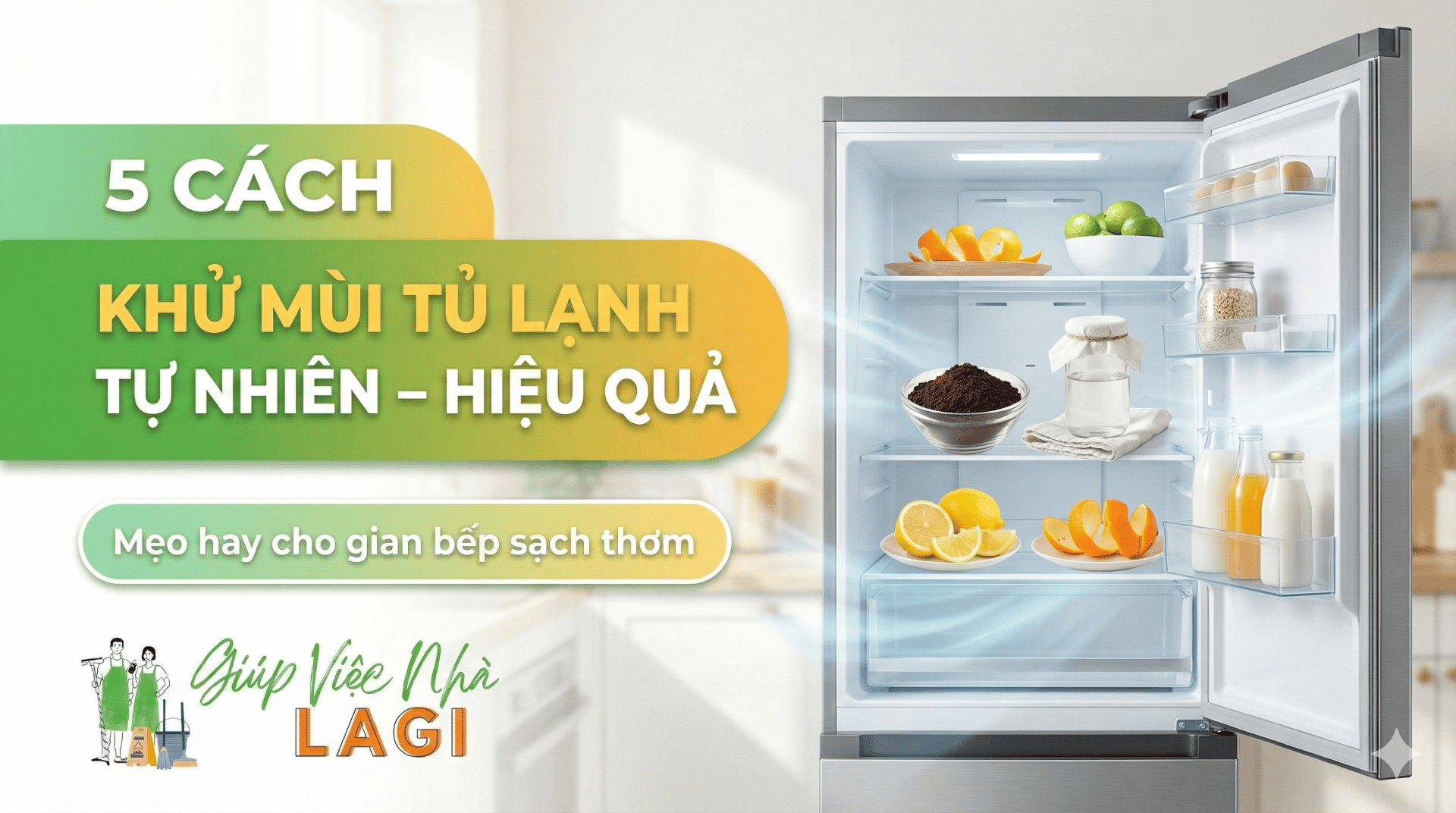 5 cach khu mui tu lanh hieu qua